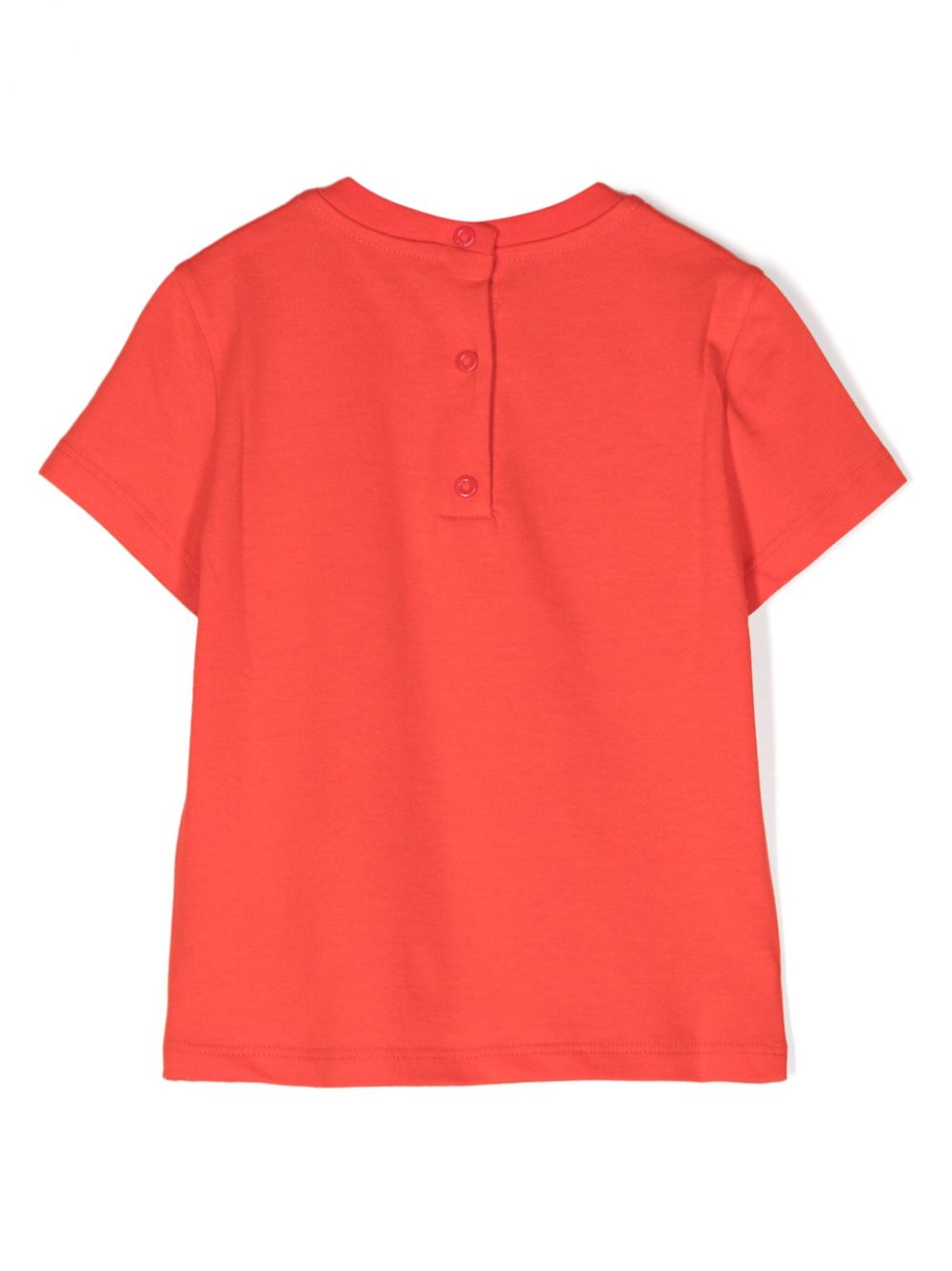 Camiseta estilo playera con estampado gráfico roja de la marca Fendi Kids