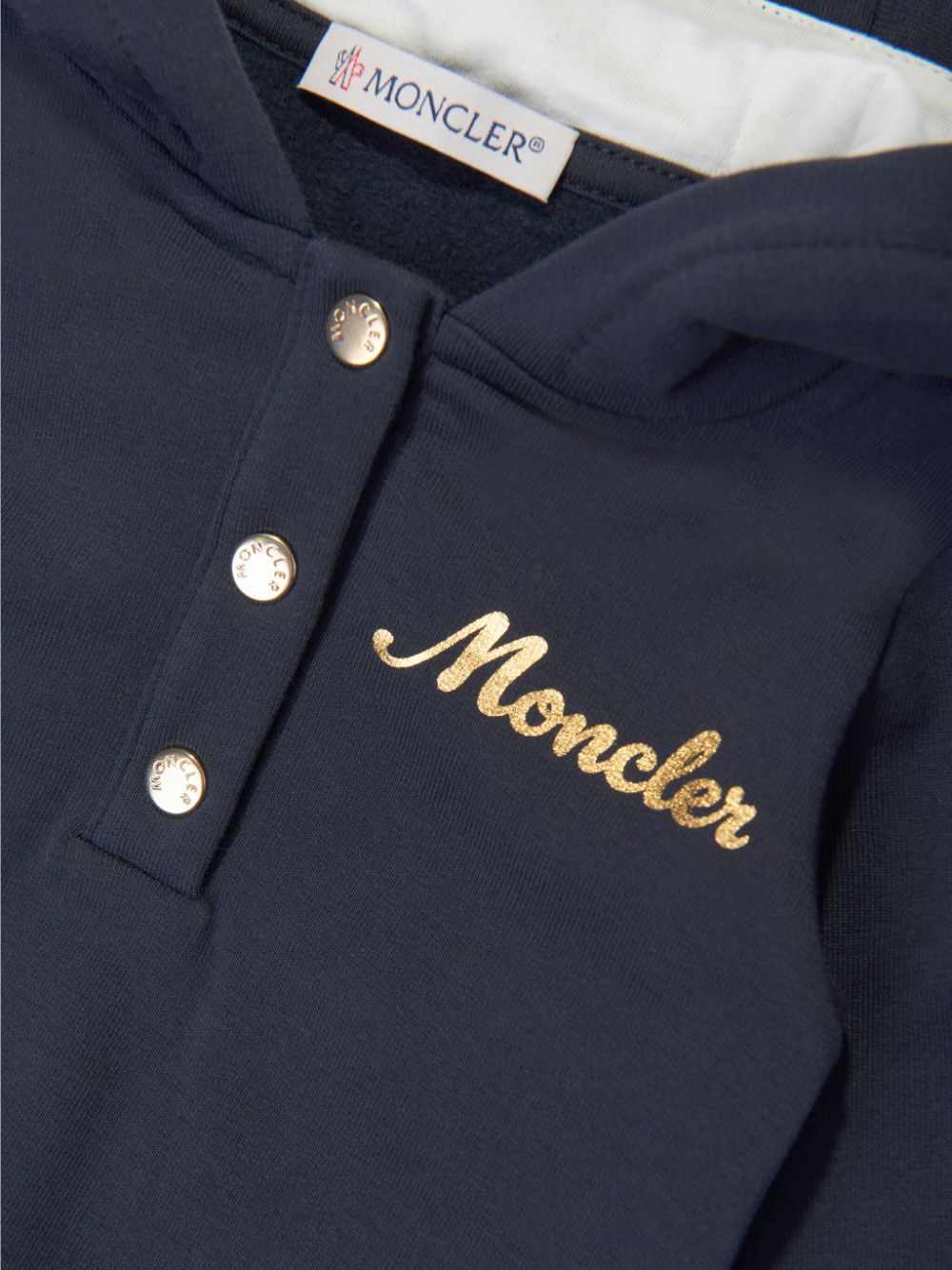 Vestido estilo sudadera con logo estampado Moncler