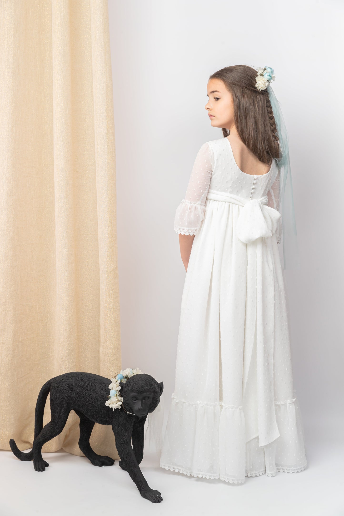 Vestido Elisabetta de comunión para niña de la marca Flor de C