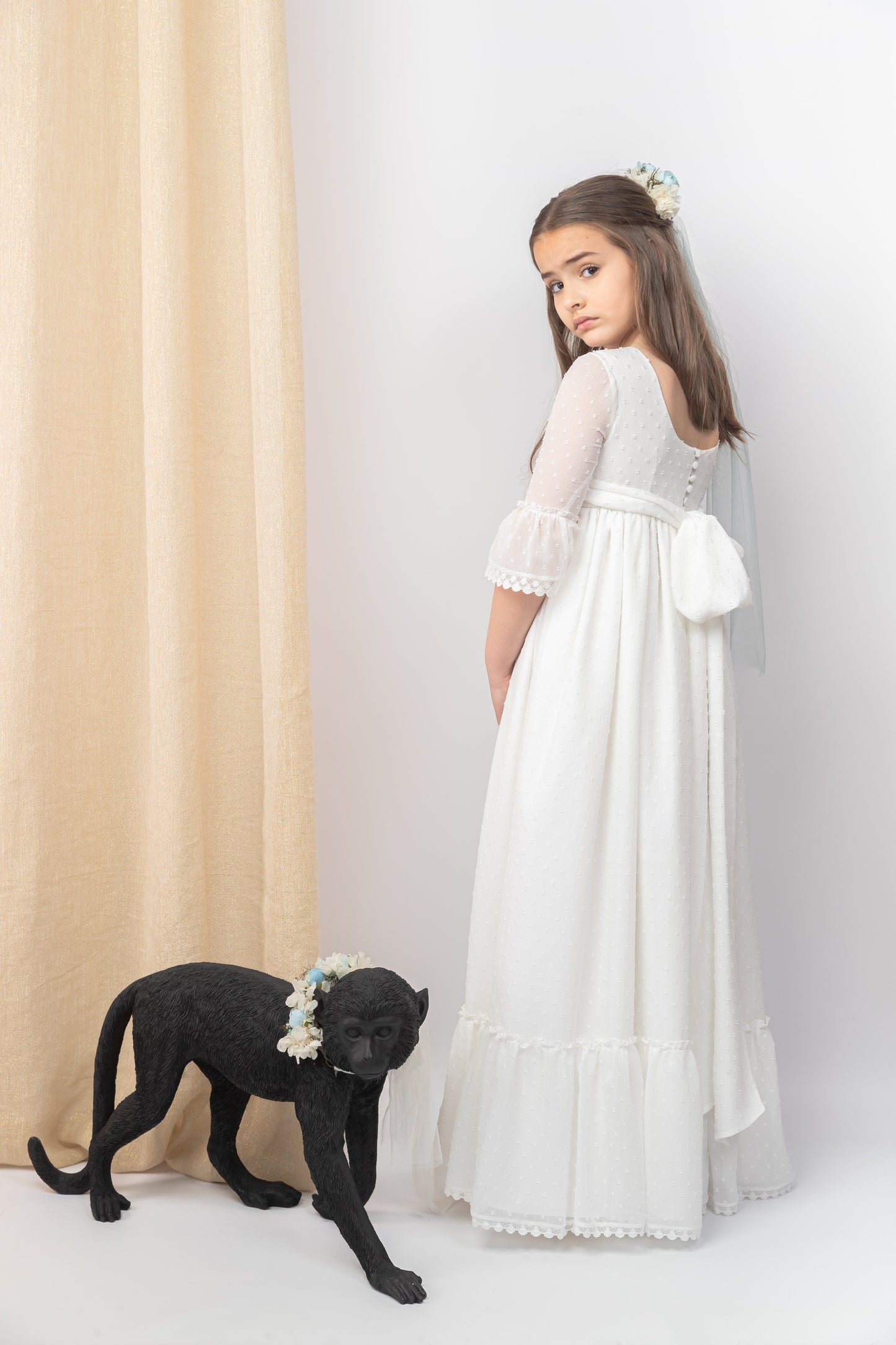 Vestido Elisabetta de comunión para niña de la marca Flor de C
