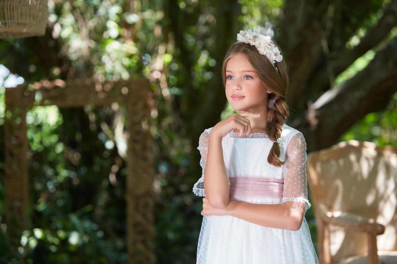 Vestido Athenea de comunión para niña de la marca Flor de C