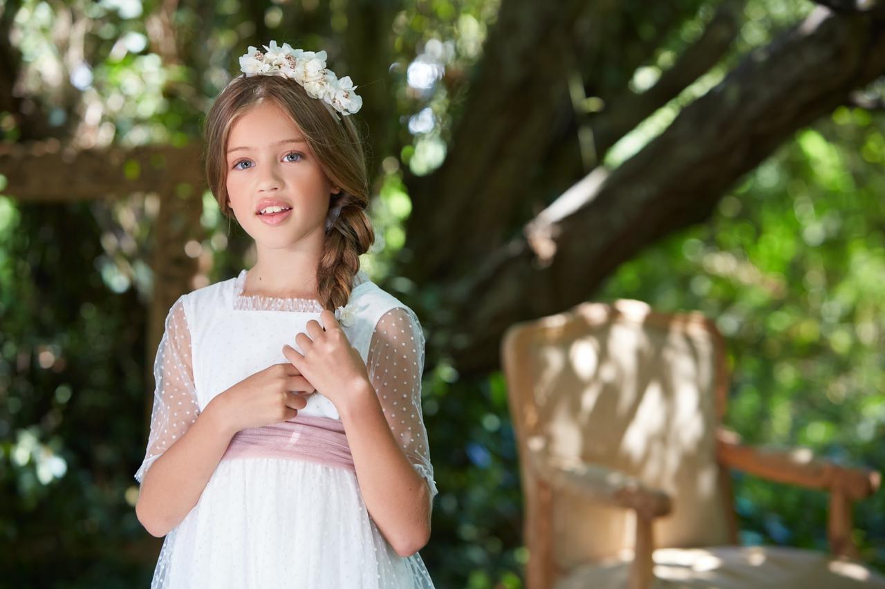 Vestido Athenea de comunión para niña de la marca Flor de C