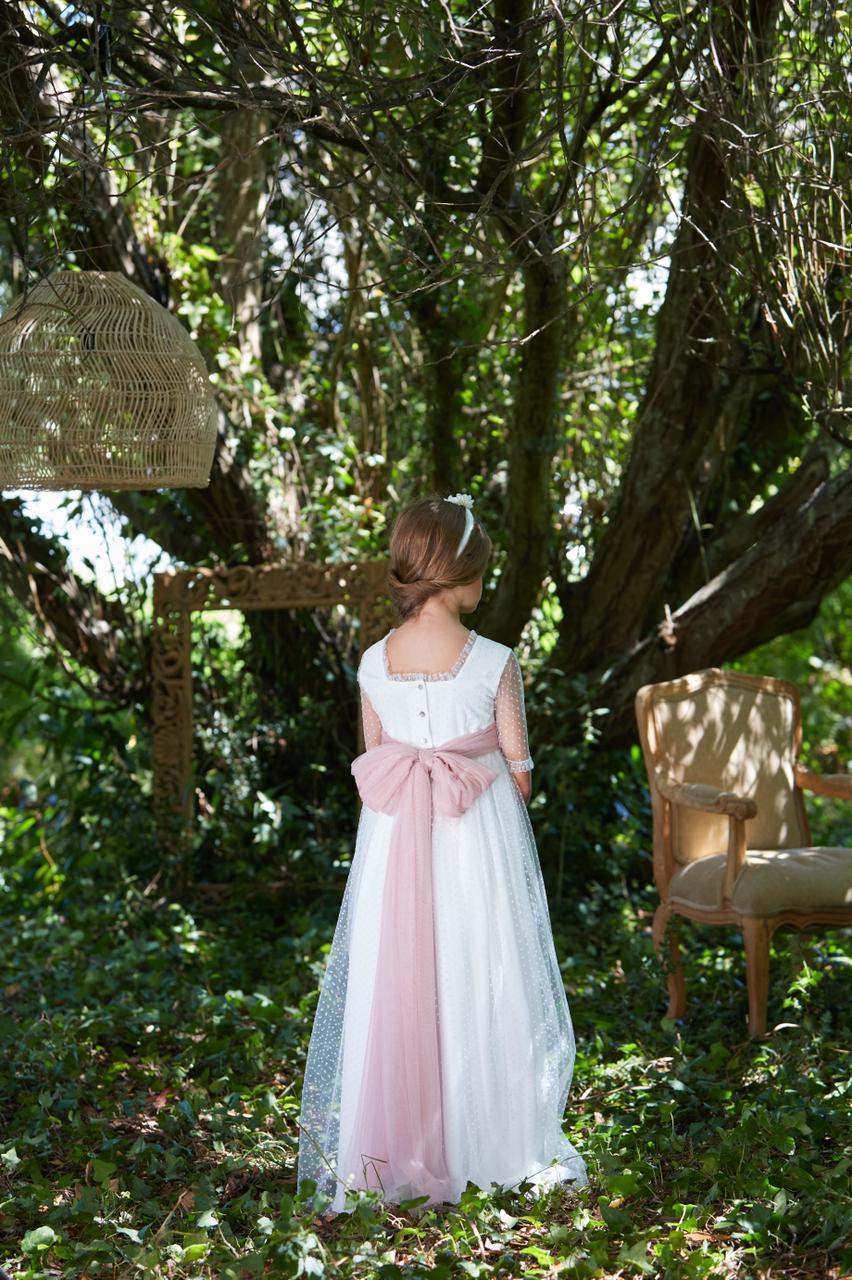Vestido Athenea de comunión para niña de la marca Flor de C