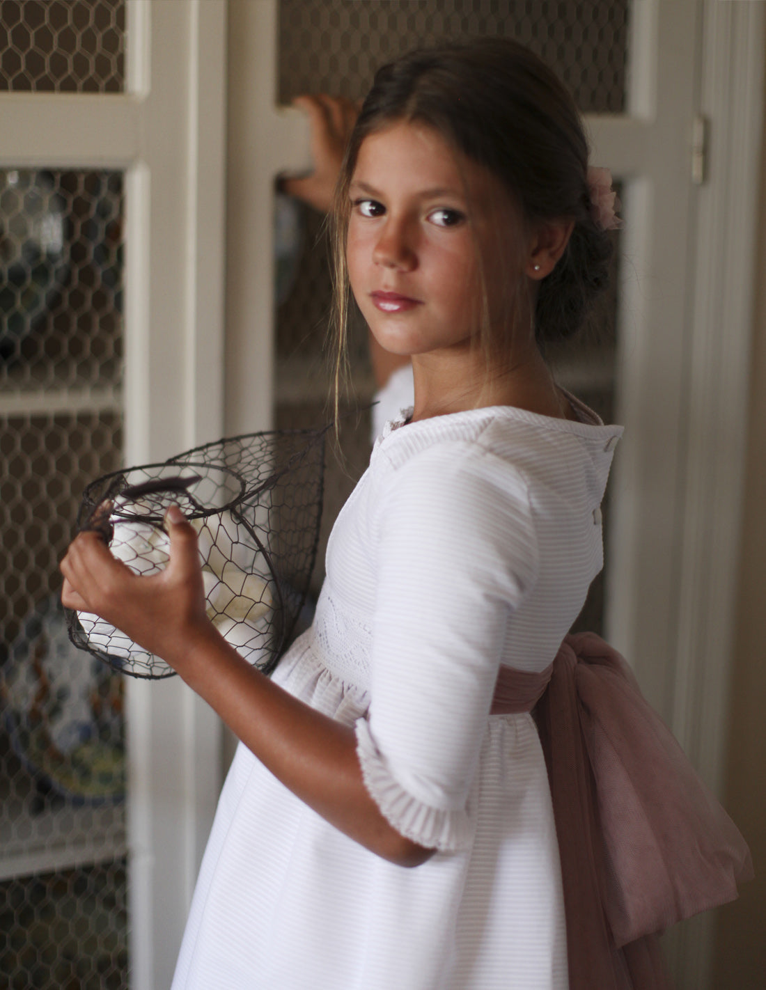 Vestido de comunión Bolillos para niña de la marca Un Vestido Para Tí
