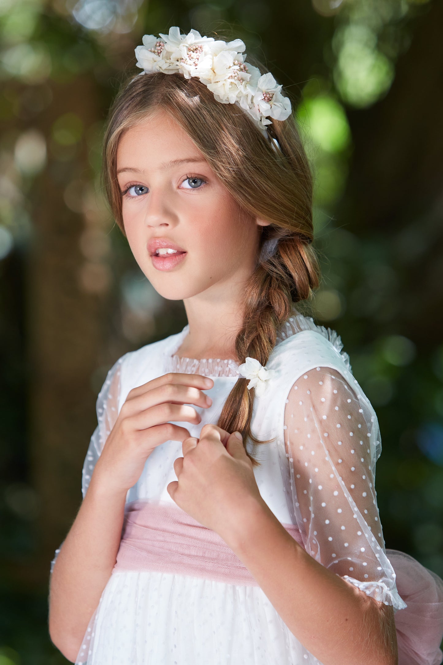 Vestido Athenea de comunión para niña de la marca Flor de C