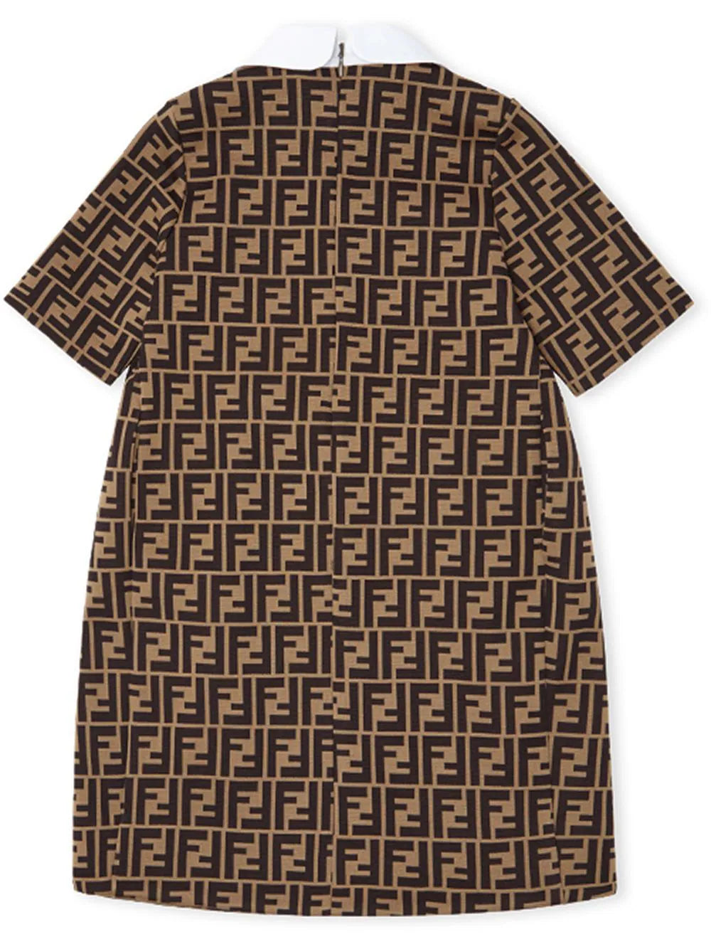 Vestido con motivo del logo FF Fendi Kids