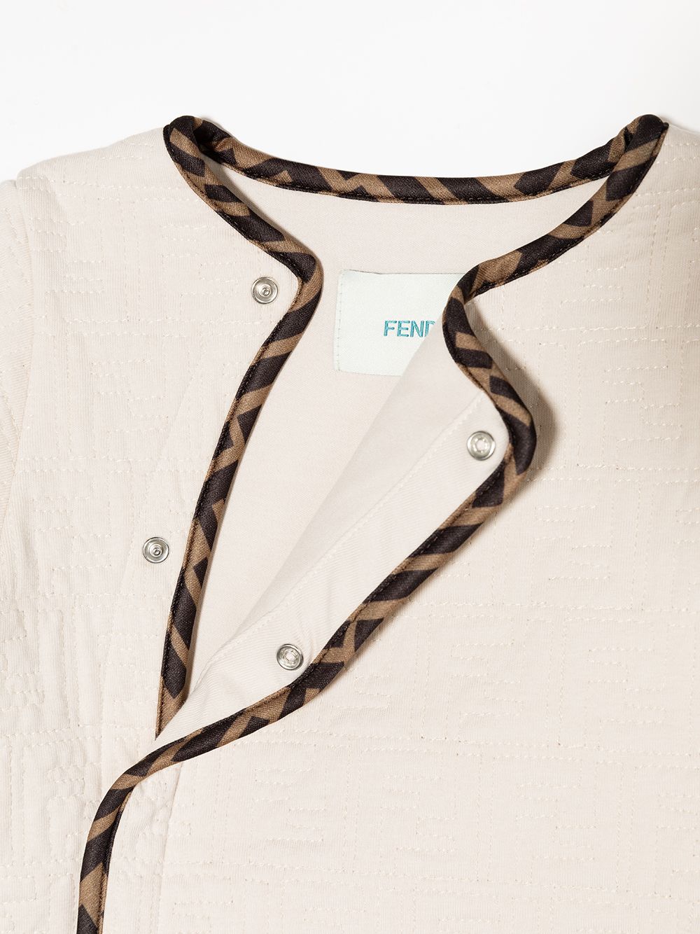 Set de tres piezas con ribete con logo FF Fendi Kids