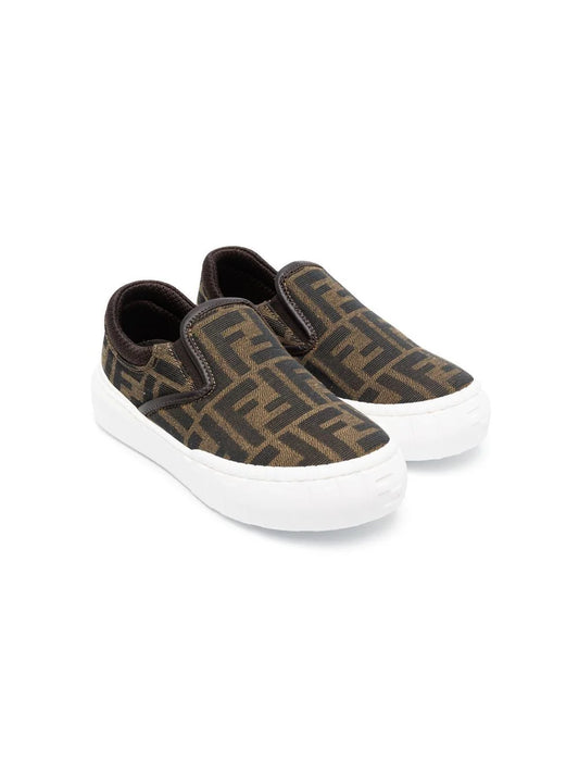 Zapatillas slip-on con monograma Fendi Kids