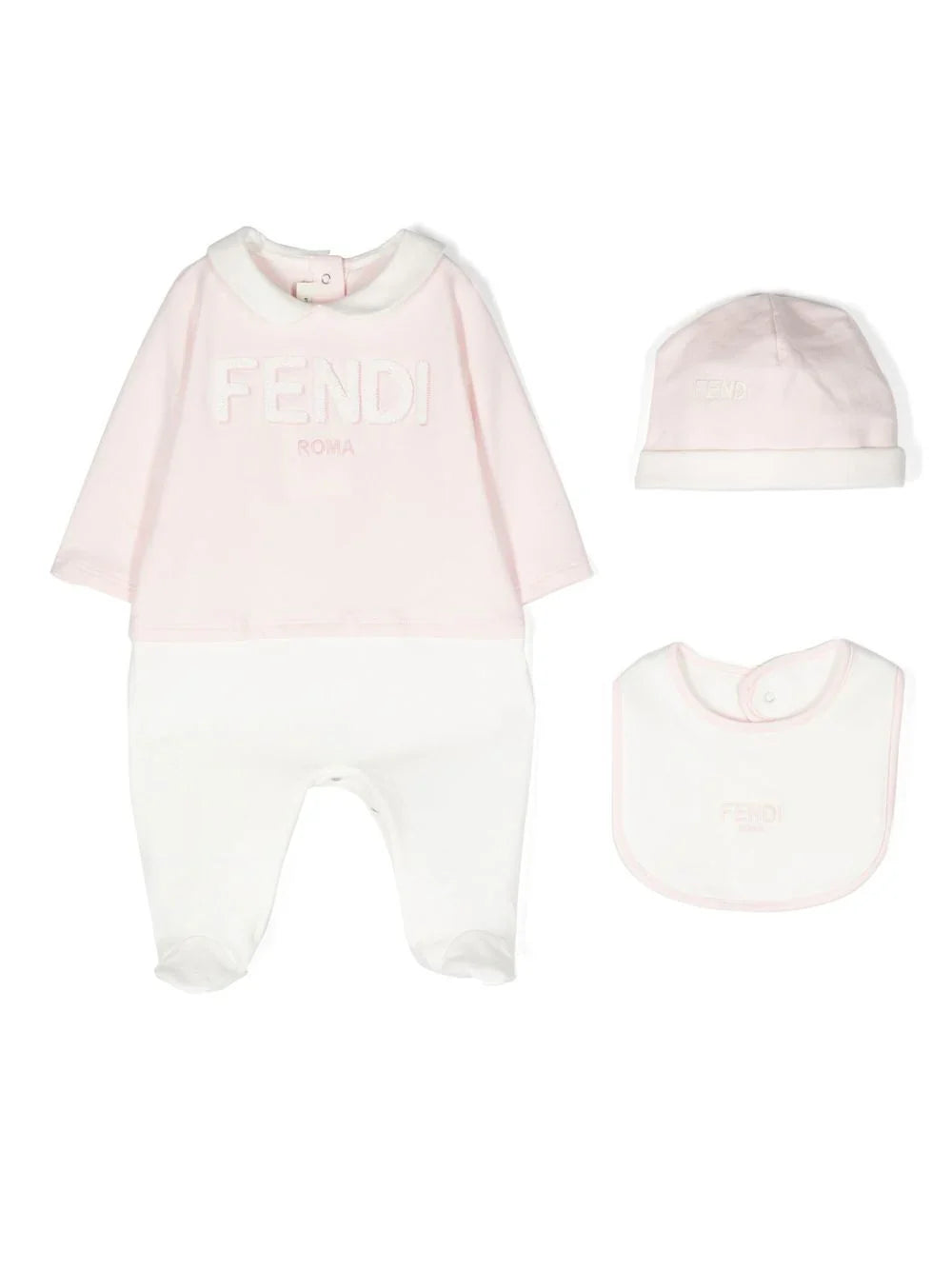 Pelele con logo bordado Fendi Kids