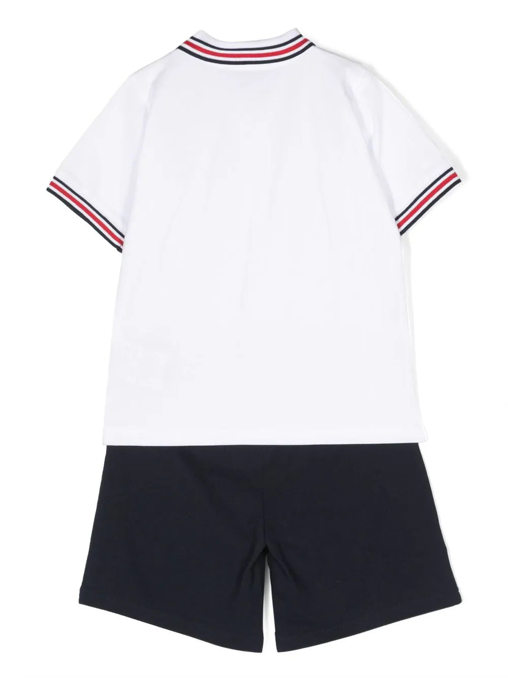 Traje deportivo blanco/negro con parche del logo MONCLER