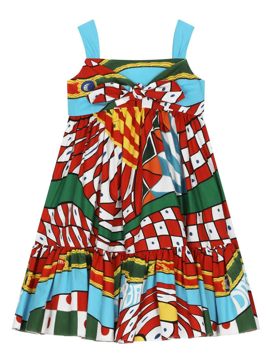 Vestido sin mangas con estampado Carretto Dolce & Gabbana