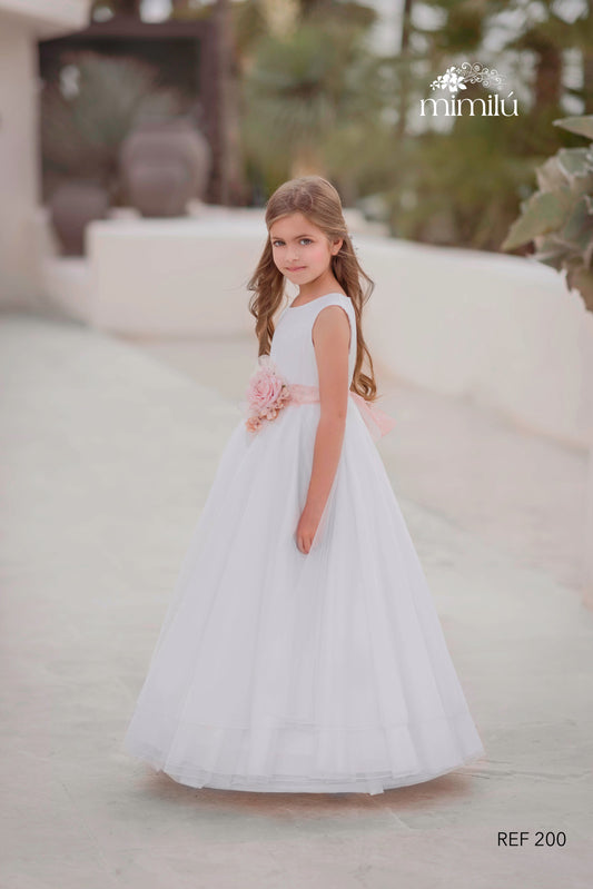 Vestido de comunión 200 para niñas de la marca MIMILÚ