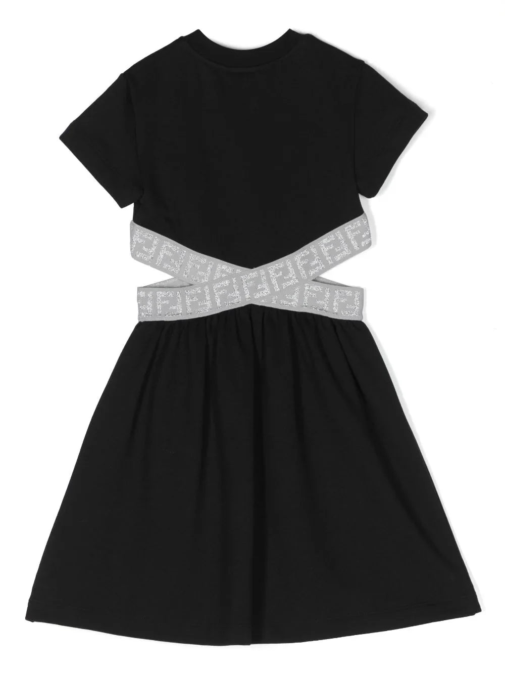 Vestido con logo FF Fendi Kids