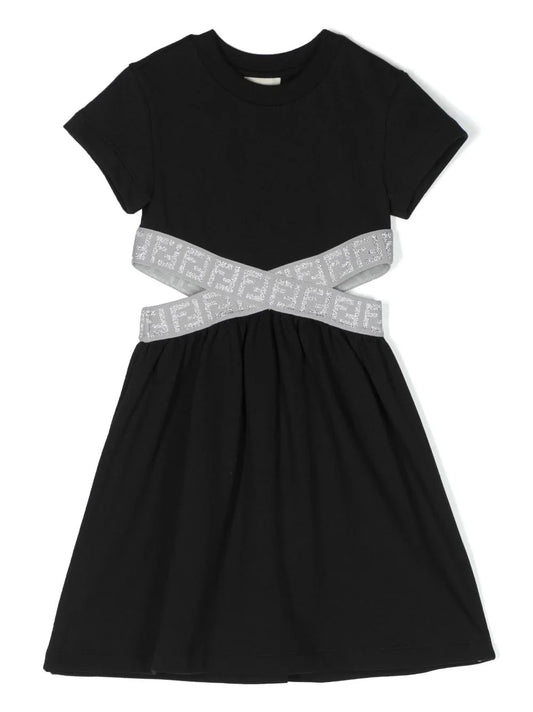 Vestido con logo FF Fendi Kids