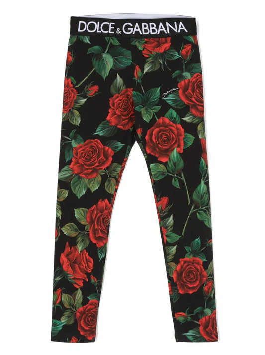Leggins rose-estampado Dolce & Gabbana