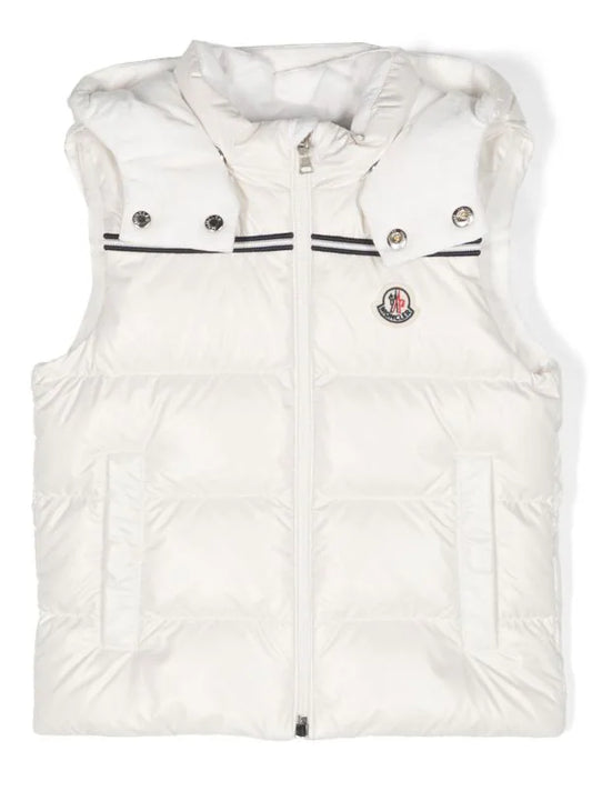 Chaleco acolchado con capucha y logo MONCLER
