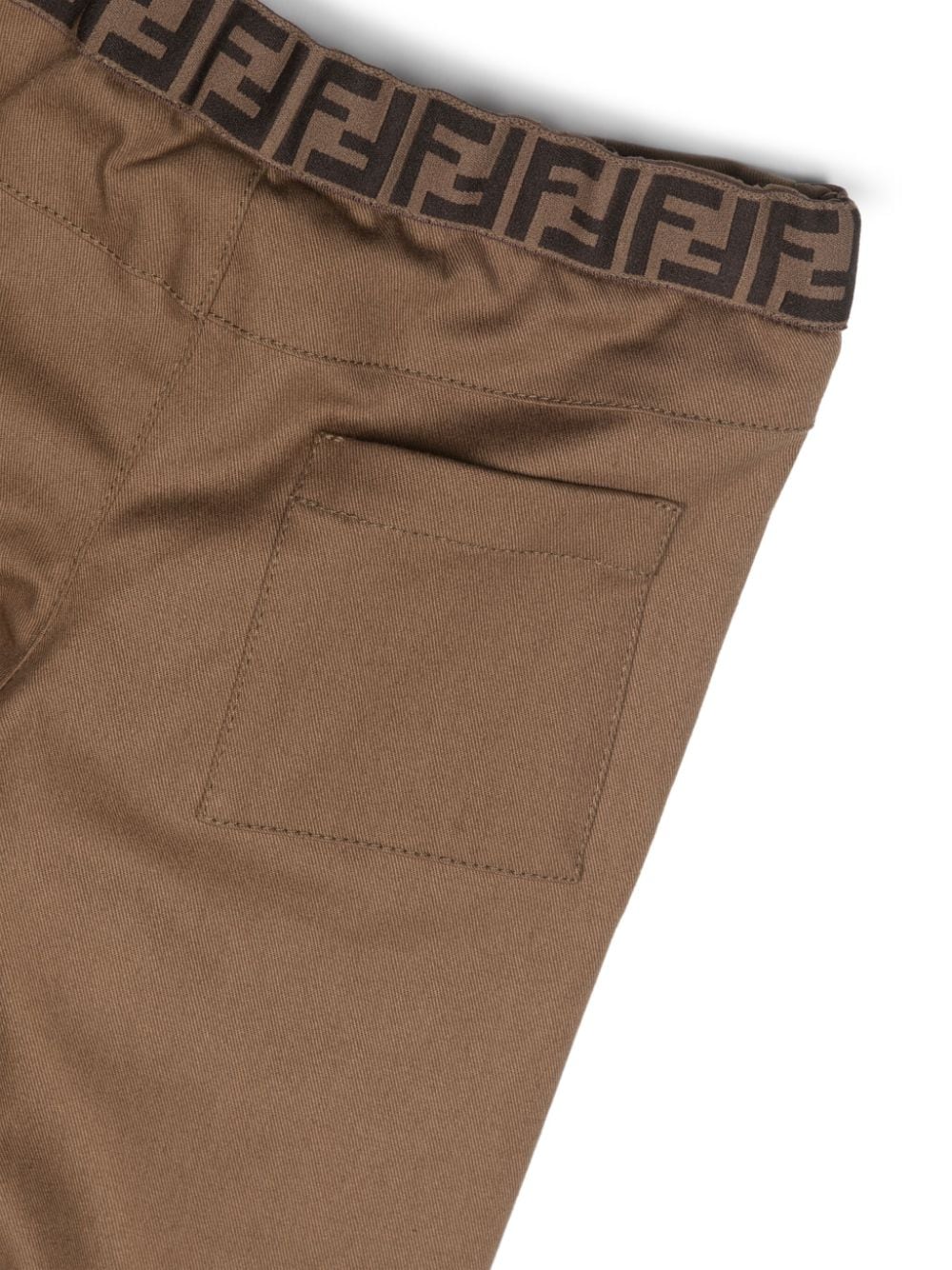 Pantalón rectos con motivo FF Fendi Kids