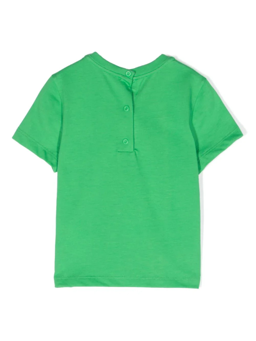 Camiseta color verde con logo estampado Fendi Kids