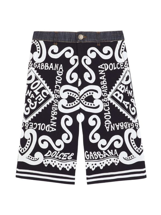 Bermudas vaqueras con estampado gráfico de Dolce & Gabbana