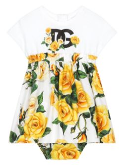 Vestido para bebe con estampado floral de la marca Dolce & Gabbana