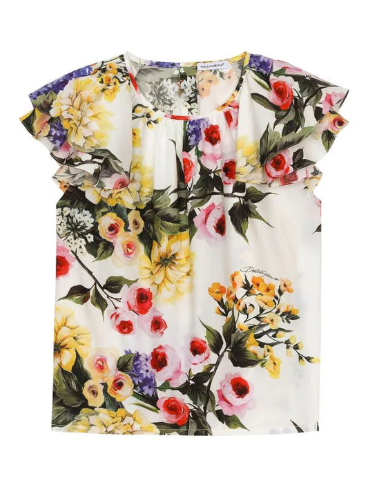 BLUSA con estampado floral Flower Power de la marca Dolce&Gabbana