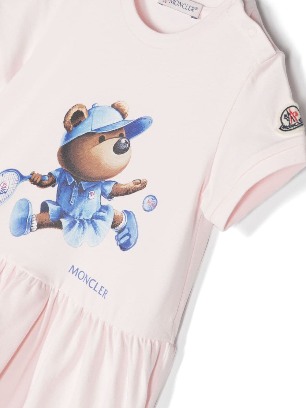 Vestido acampanado con osito estampado  de la marca MONCLER