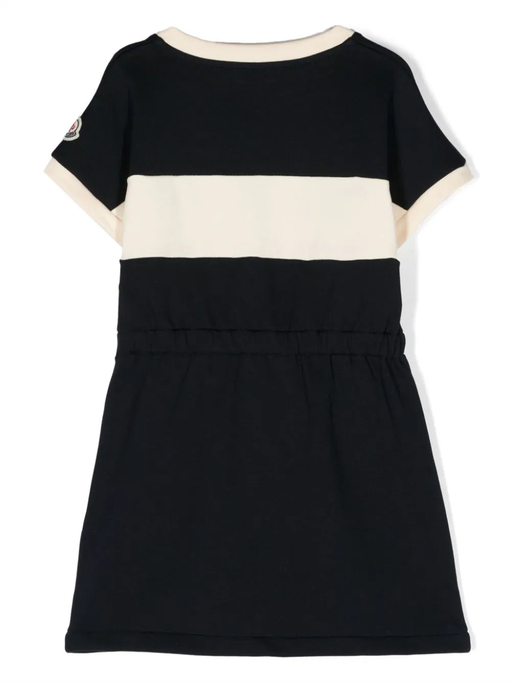 Vestido azul osuro con logo de la marca MONCLER