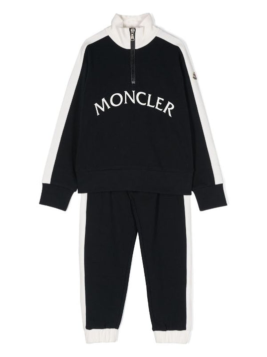 Set - traje deportivo azul marino/blanco con logo estampado MONCLER