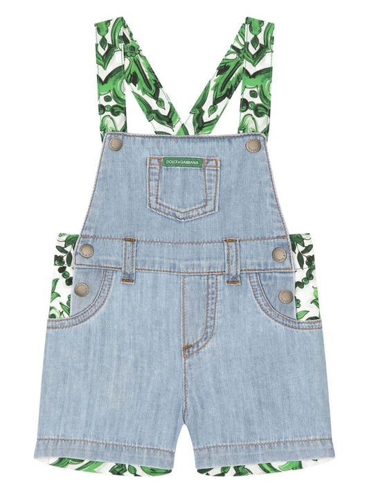 Conjunto vaquero con estampado Mayólica Dolce & Gabbana Kids