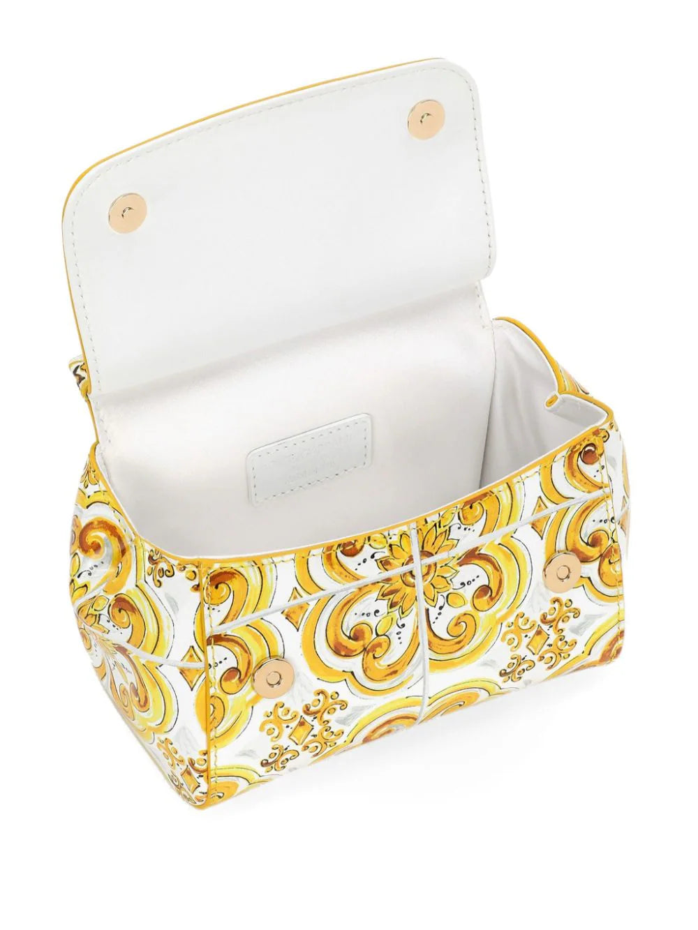 Bolso shopper Sicily con estampado Mayólica Dolce & Gabbana Kids