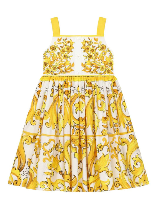 Vestido vestido con estampado Mayólica de la marca Dolce & Gabbana