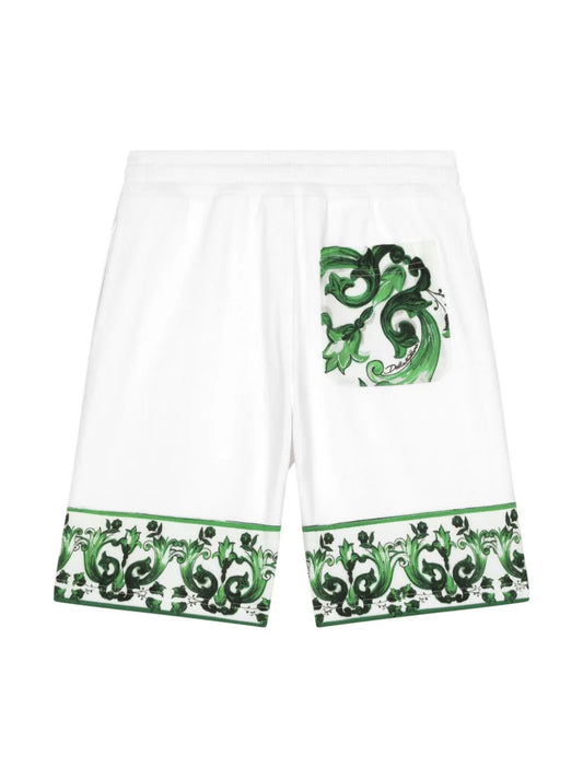 Bermudas con estampado Mayólica Dolce & Gabbana Kids