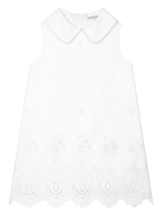 Vestido con bordado inglés Dolce & Gabbana