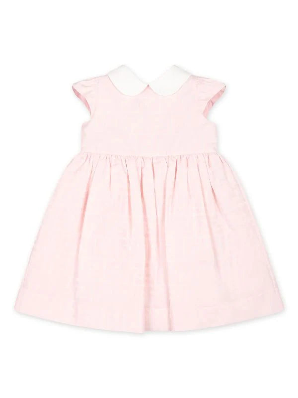 Vestido rosa para bebé con motivo del logo FF Fendi Kids