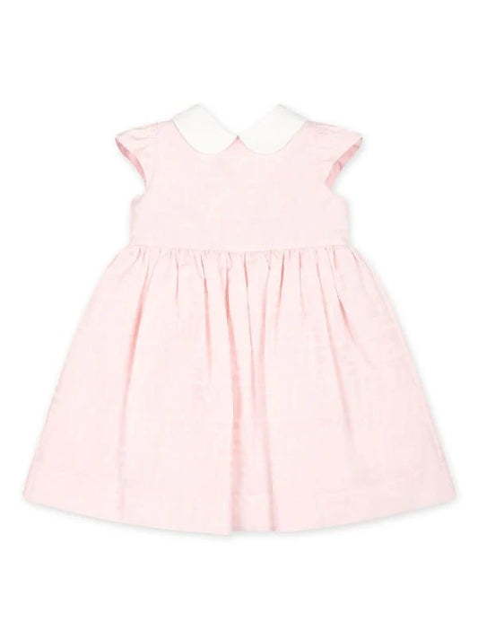 Vestido rosa para bebé con motivo del logo FF Fendi Kids