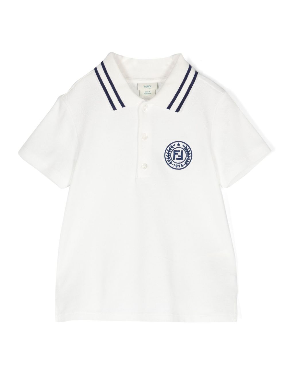 Polo con logo bordado Fendi Kids