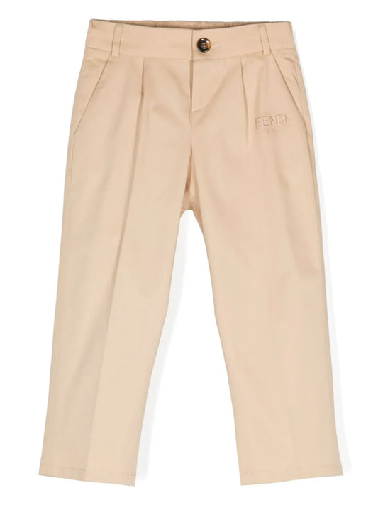 Pantalón rectos beige  de la marca Fendi Kids
