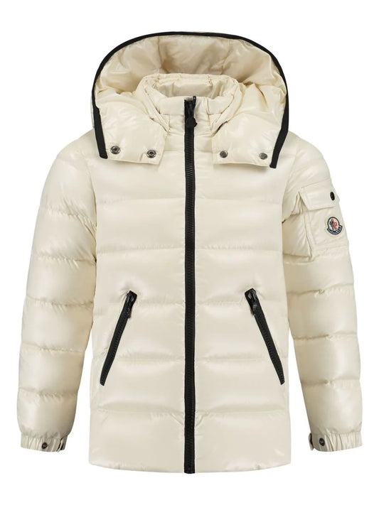 Plumífero blanco Bady con capucha de la marca MONCLER