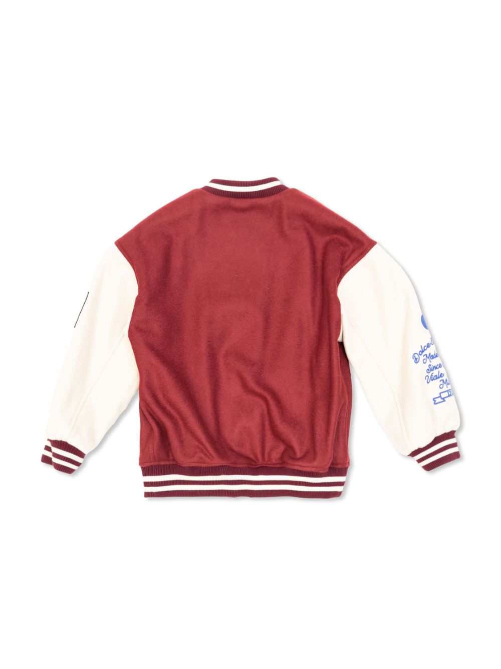 Chamarra bomber con parche del logo y cierre de la marca Dolce & Gabbana kids