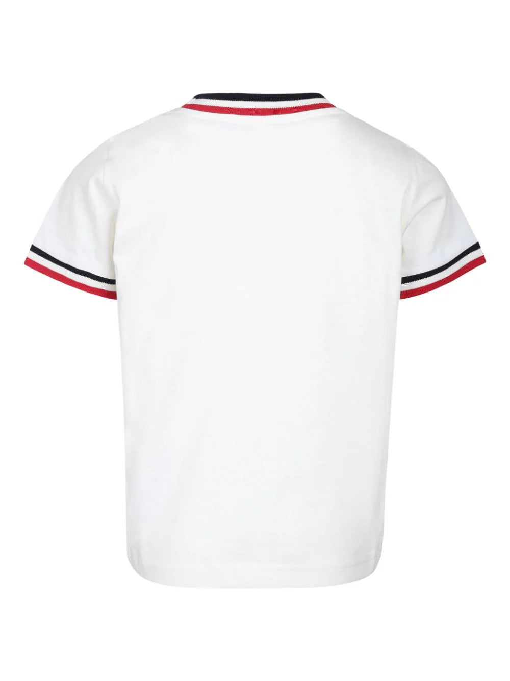 Camiseta blanca con logo estampado de la marca MONCLER