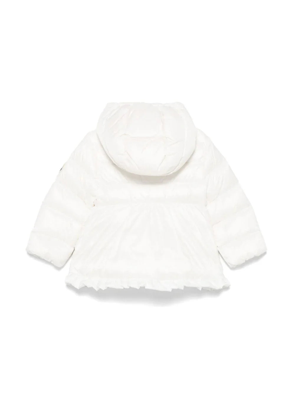 Chaqueta - plumífero blanco con parche del logo MONCLER