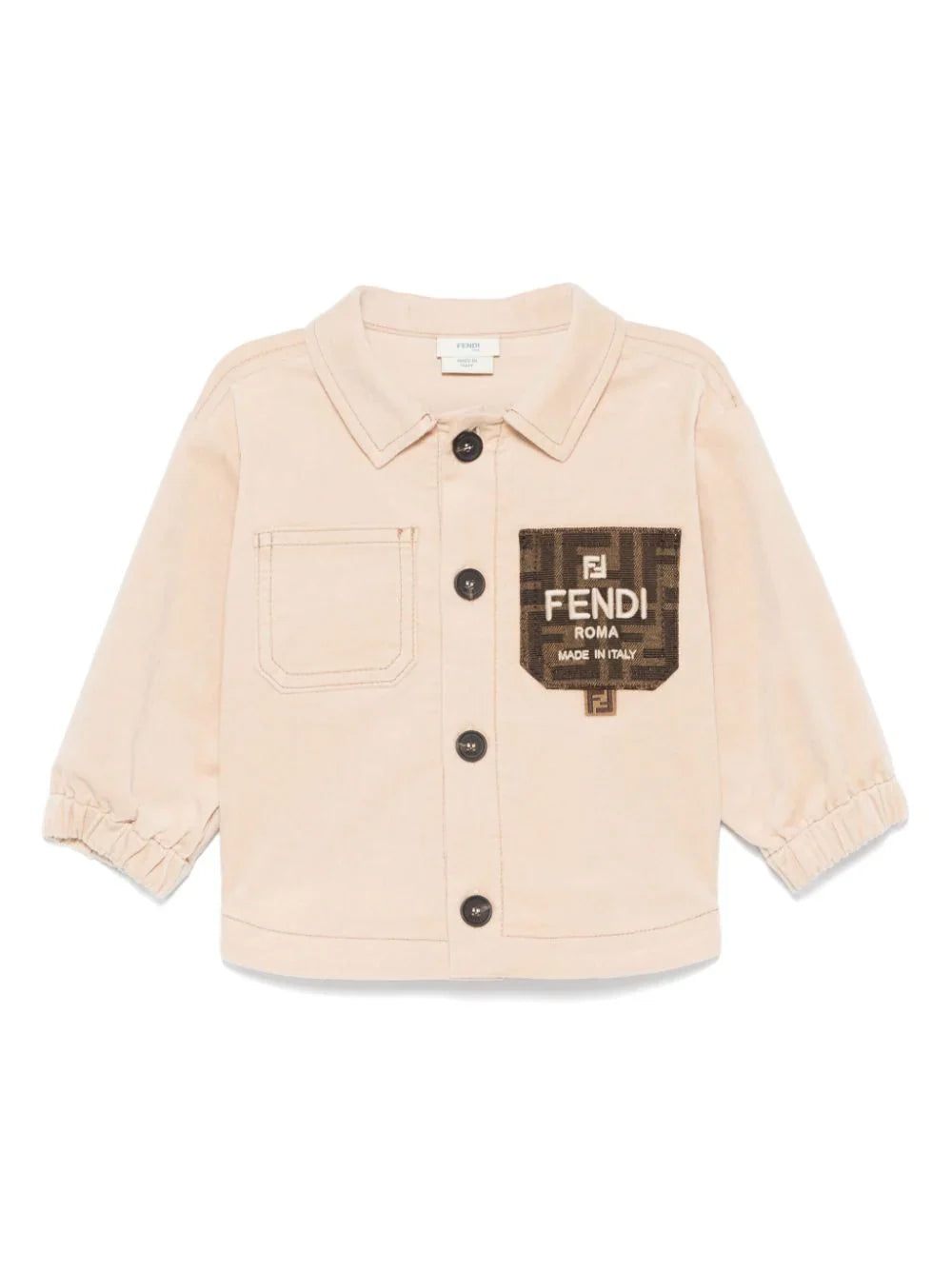 Chaqueta para bebe beige de la marca Fendi Kids