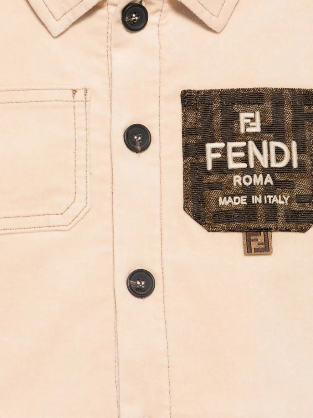 Chaqueta para bebe beige de la marca Fendi Kids