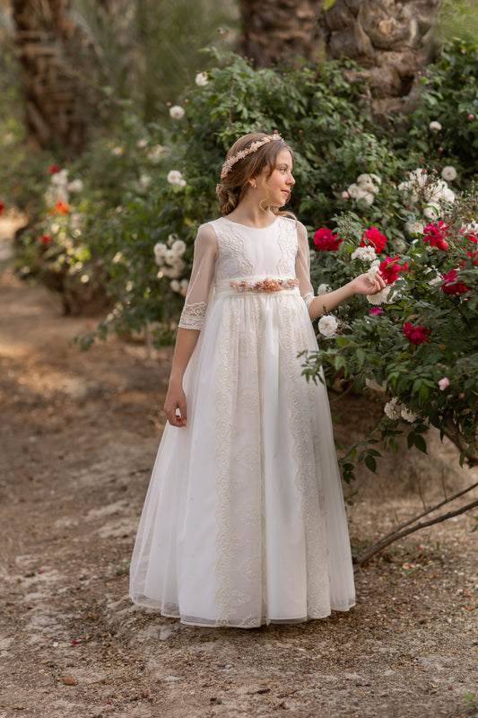 Vestido de comunion SAORI de la marca ALHUKA