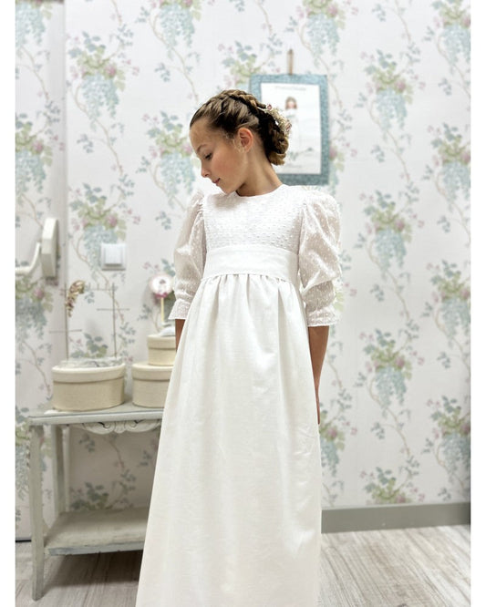 Vestido de comunión MANGA FAROL de la marca PETRITAS (lazada no incluida)